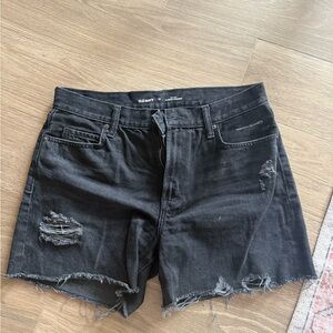 Old Navy Women's Black Distressed Jean Shorts